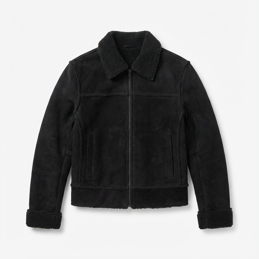 Entre mains veste noir courte polaire