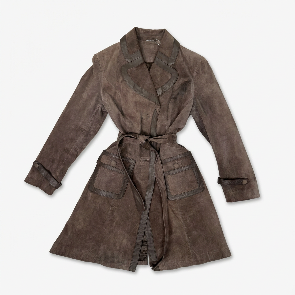 Entre mains trench daim