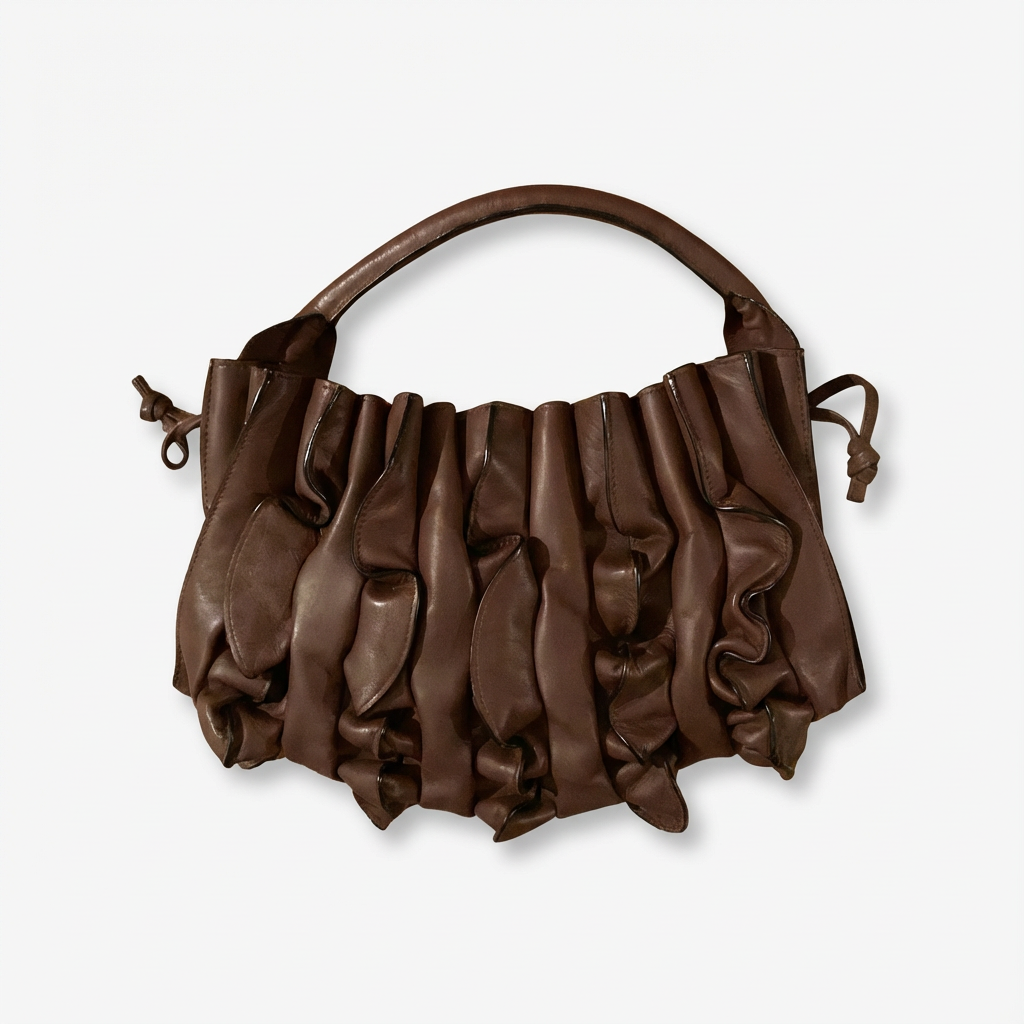 Petit sac marron relief