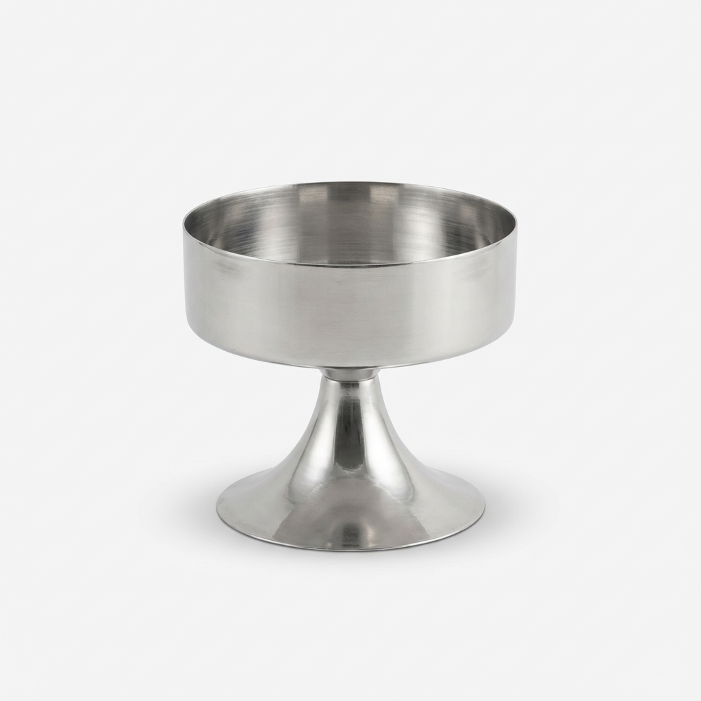 Cosa gallery coupé en métal argenté moderniste 80´s