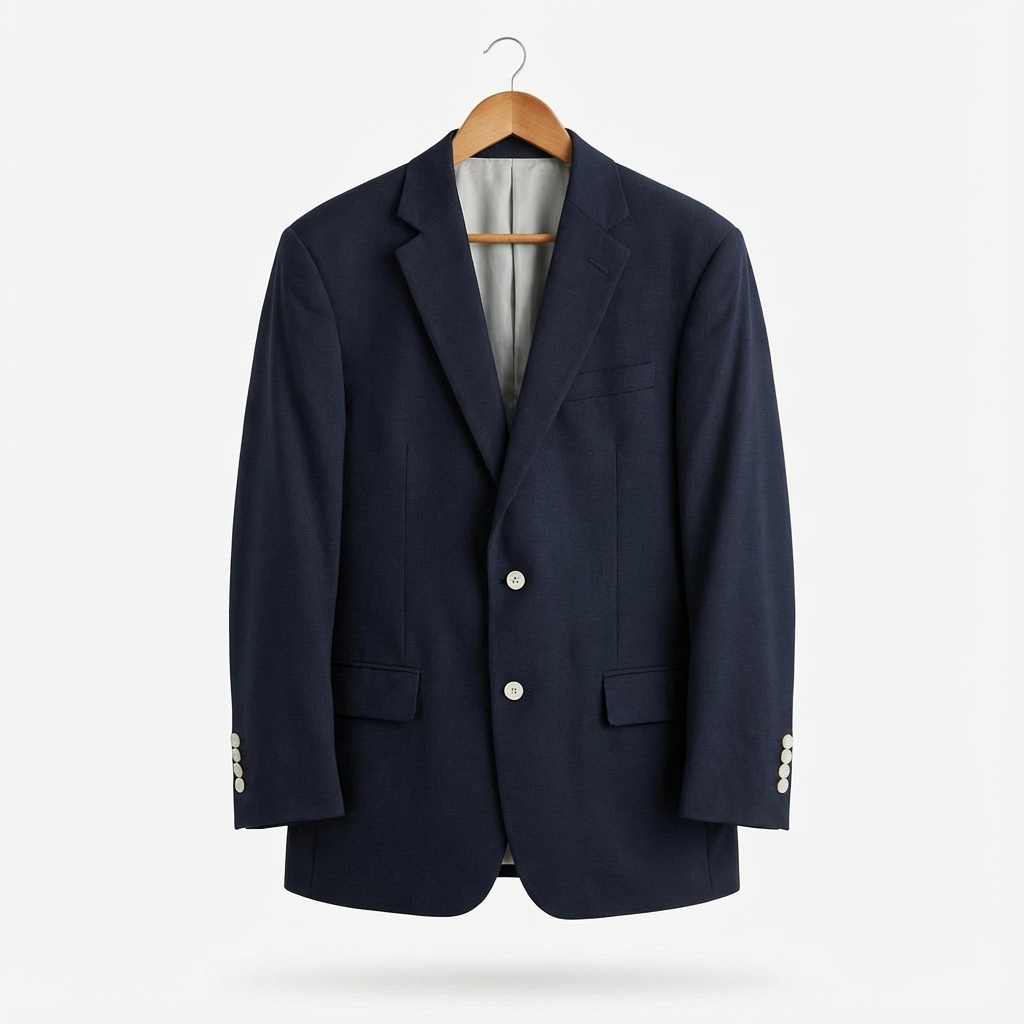 Veste costume marine boutons blanc